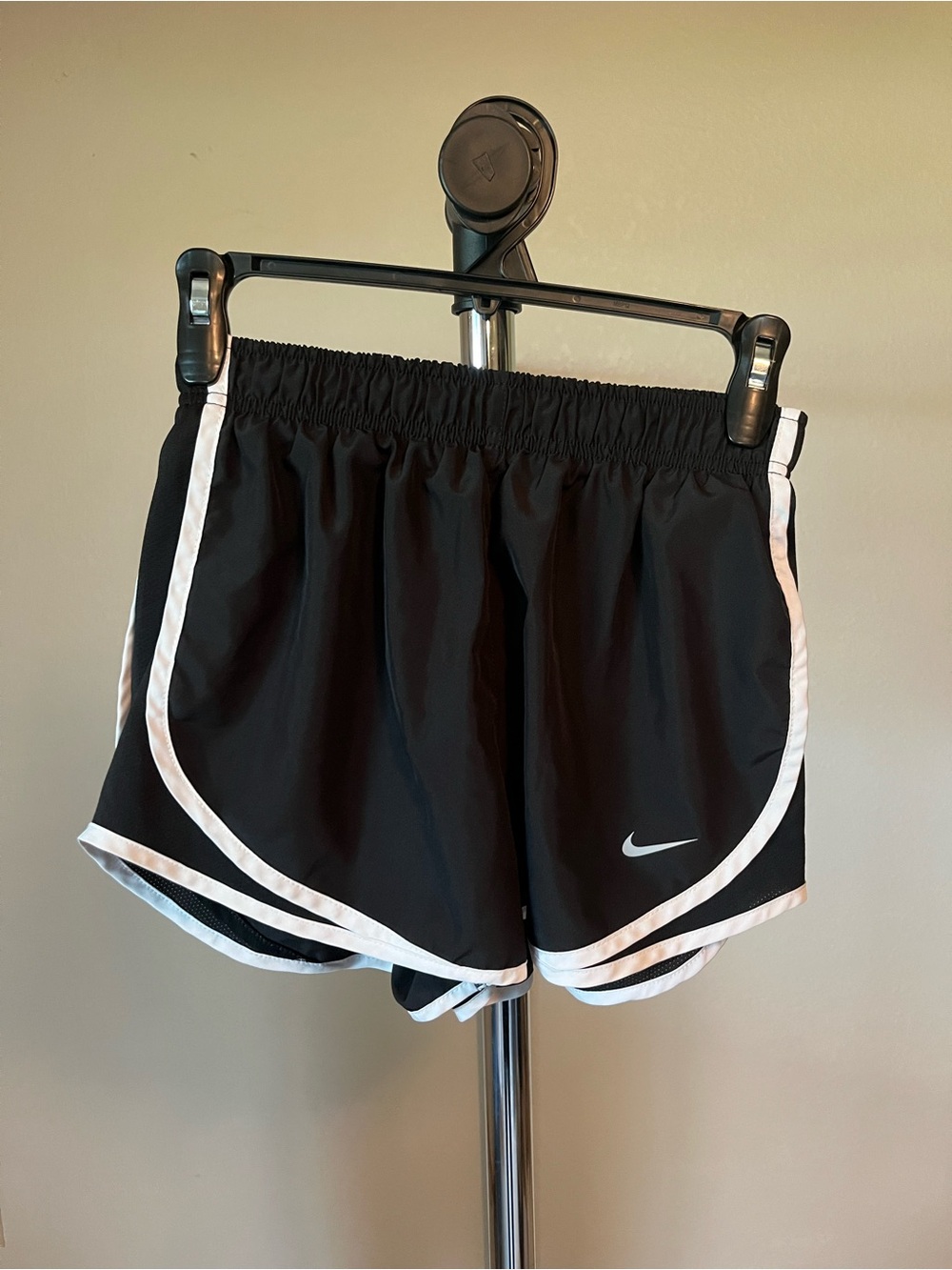 Nike Black Athletic Shorts with White Trim